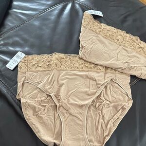 Lace Trim Tan Women's Intimates
